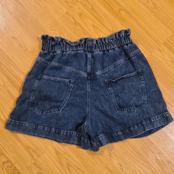 ISABEL MARANT ETOILE TITEA SHORTS DENIM HIGH RISE PAPERBAG WAIST sz 44 - Picture 3 of 6